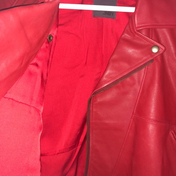 JNBY red cow leather jacket M - Picture 5 of 9